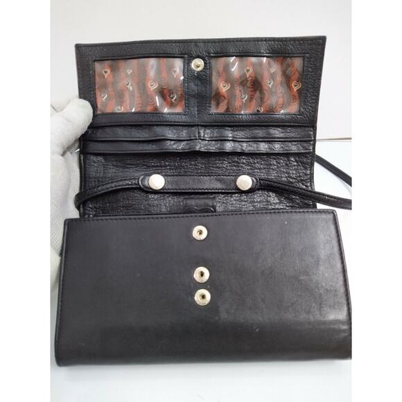 Brighton Burgundy Leather Crocodile Embossed Pockets Credit Card Crossbody Bag - Picture 9 of 13